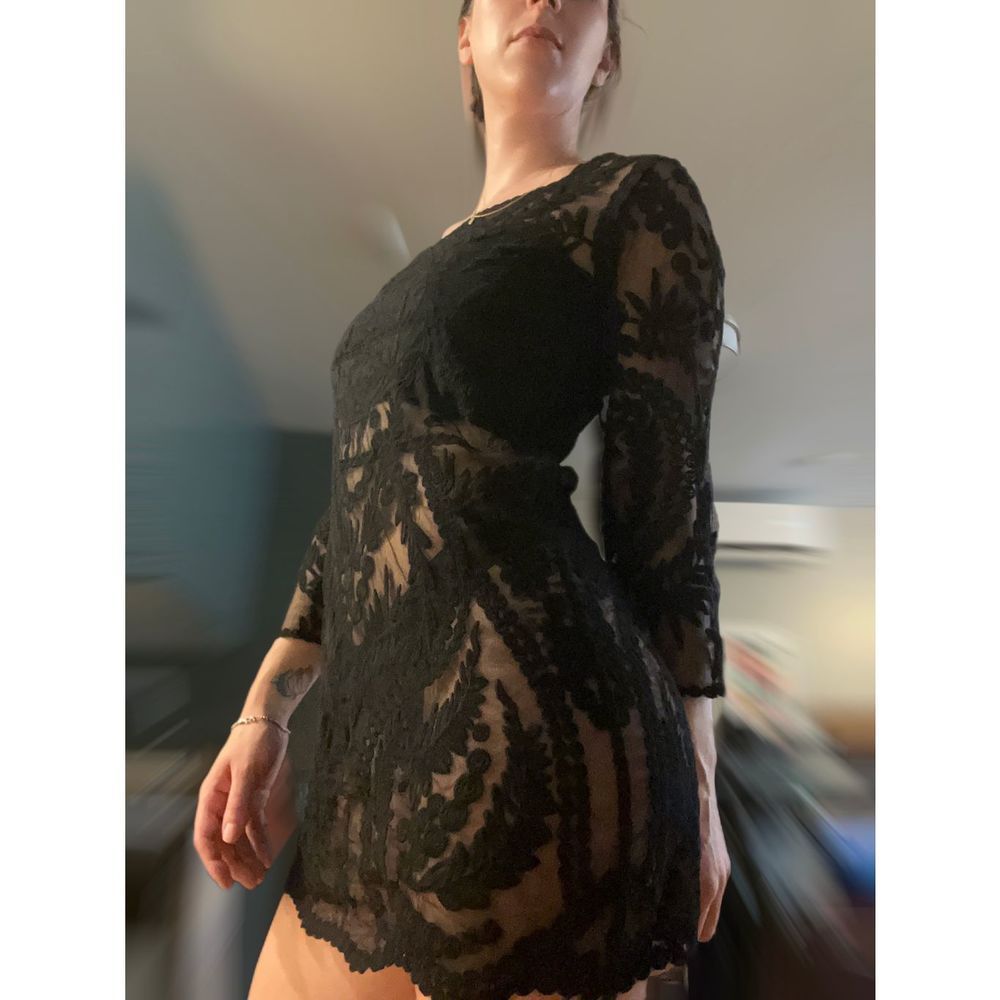 Black lace sheath 